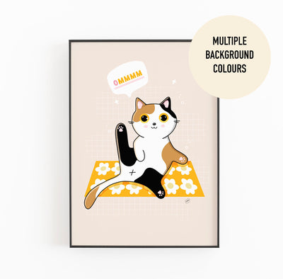 Calico Cat Yoga Print